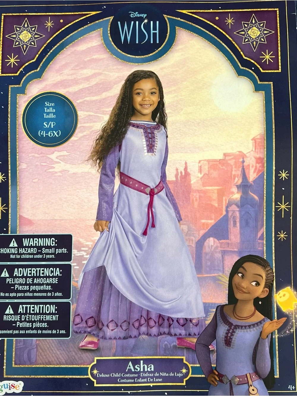 Disney Wish Asha Deluxe Princess Dress Costume Girls 4-6X Disney Vacation NWT